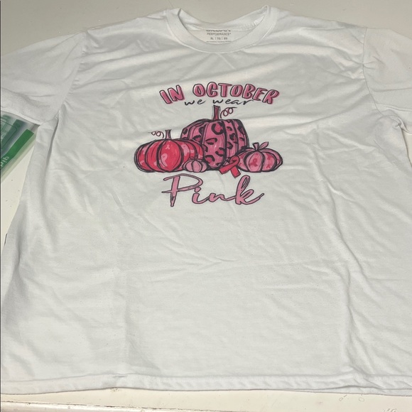 Gildan Tops - Gildan Performance XL In October We Wear Pink Breast Cancer Pumpkin Graphic T